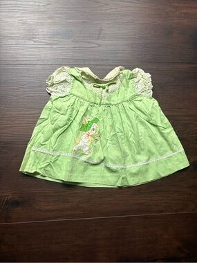 Light Green Embroidered Toddler Dress Top - Unbranded